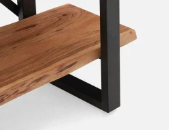 RENO acacia wood 5-tier bookcase