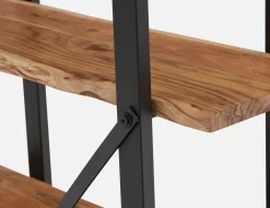 RENO acacia wood 5-tier bookcase