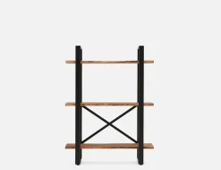 RENO acacia wood 3-tier bookcase