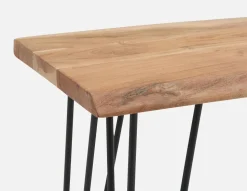 RENO solid acacia wood console table 120 cm