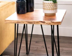 RENO solid acacia wood end table 60 cm