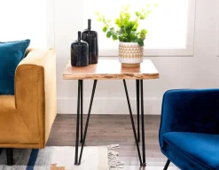 RENO solid acacia wood end table 60 cm