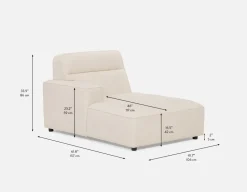 REVAN modern left-side modular lounge chair with arm customize to fit your space