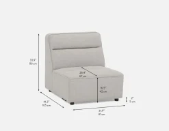 REVAN modern modular armless sofa customize to fit your space
