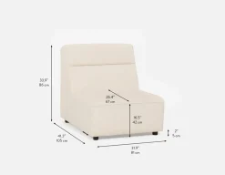 REVAN modern modular armless sofa customize to fit your space