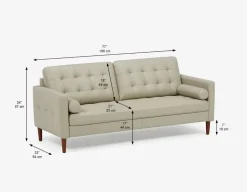 REVE mid-century modern 3-seater sofa