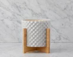 RHETT planter with bamboo stand 23 cm