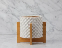 RHETT planter with bamboo stand 27 cm