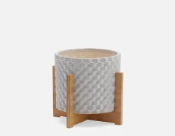 RHETT planter with bamboo stand 27 cm
