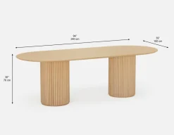 RHODES oval dining table 240cm