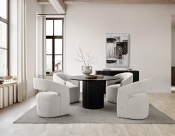 RHODES round dining table 135cm