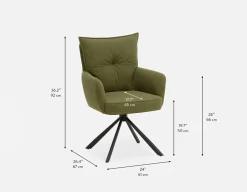 RICHARD swivel dining armchair