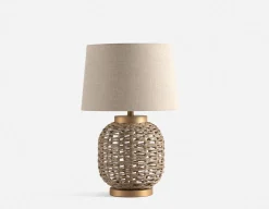 RODNEY hand-made rope table lamp 58 cm height