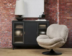 ROUSSEAU corduroy accent chair