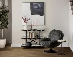 ROUSSEAU corduroy accent chair