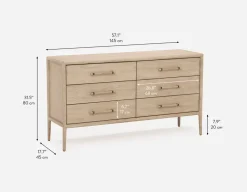 SAHARA minimalist scandinavian 6-drawer dresser