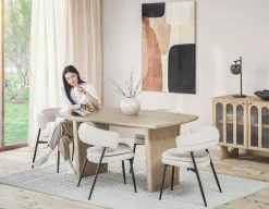 SAHARA solid acacia wood dining table 160 cm
