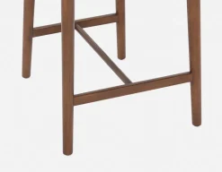 SEVILLE 100% leather mid-century counter stool 66cm