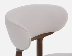 SEVILLE 100% leather mid-century counter stool 66cm