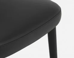 SEVILLE 100% leather mid-century counter stool 66cm
