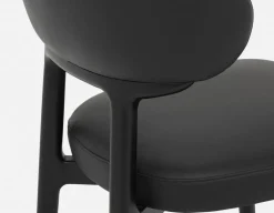 SEVILLE 100% leather mid-century counter stool 66cm