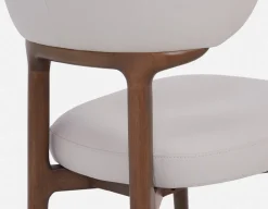 SEVILLE 100% leather mid-century counter stool 66cm