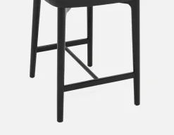 SEVILLE 100% leather mid-century counter stool 66cm