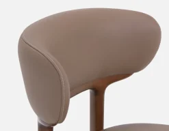SEVILLE 100% leather mid-century counter stool 66cm