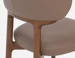 SEVILLE 100% leather mid-century counter stool 66cm