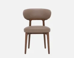 SEVILLE 100% leather mid-century dining chair