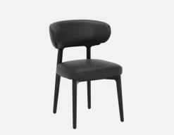 SEVILLE 100% leather mid-century dining chair
