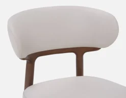 SEVILLE 100% leather mid-century dining chair