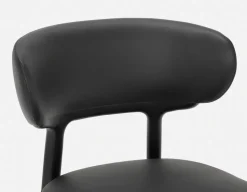 SEVILLE 100% leather mid-century dining chair
