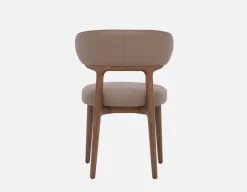 SEVILLE 100% leather mid-century dining chair
