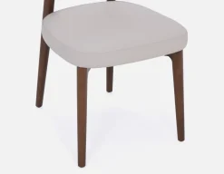 SEVILLE 100% leather mid-century dining chair