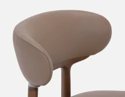 SEVILLE 100% leather mid-century dining chair
