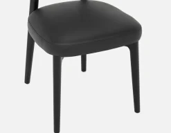 SEVILLE 100% leather mid-century dining chair