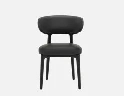 SEVILLE 100% leather mid-century dining chair
