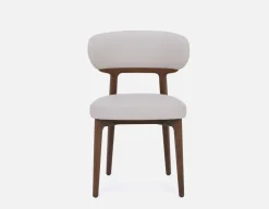 SEVILLE 100% leather mid-century dining chair
