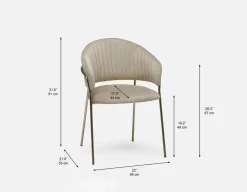 SHARON velvet dining armchair