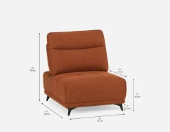 SIMON accent chair with adjustable backrest