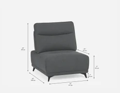 SIMON accent chair with adjustable backrest