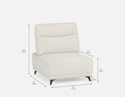 SIMON accent chair with adjustable backrest