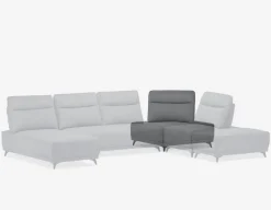 SIMON corner seat with adjustable backrest