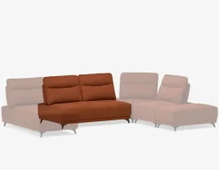 SIMON modern contemporary armless loveseat with adjustable backrest