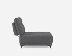SIMON modern contemporary armless loveseat with adjustable backrest