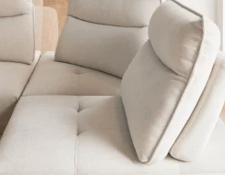 SIMON modern contemporary armless loveseat with adjustable backrest