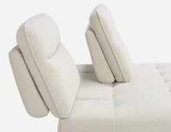 SIMON modern contemporary armless loveseat with adjustable backrest
