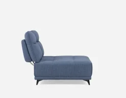 SIMON modern contemporary armless loveseat with adjustable backrest
