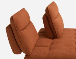 SIMON modern contemporary armless loveseat with adjustable backrest
